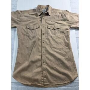 Women’s XLT Vintage Beige Silver Spur Button Down Western Shirt Long Sleeve